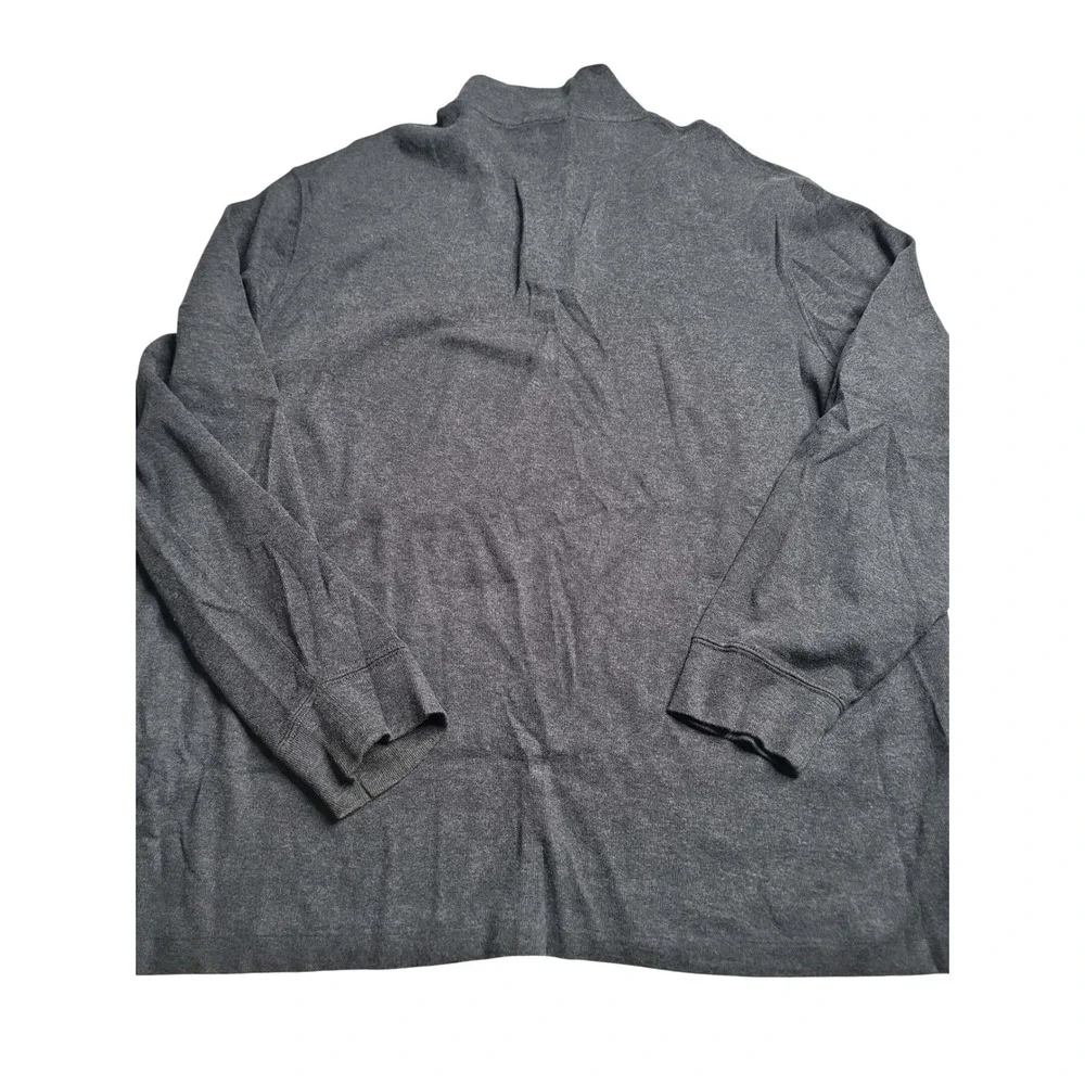 Polo Ralph Lauren Estate Rib 1/4 Zip‎ Gray Sweater Men's XXL 100% Cotton Preppy